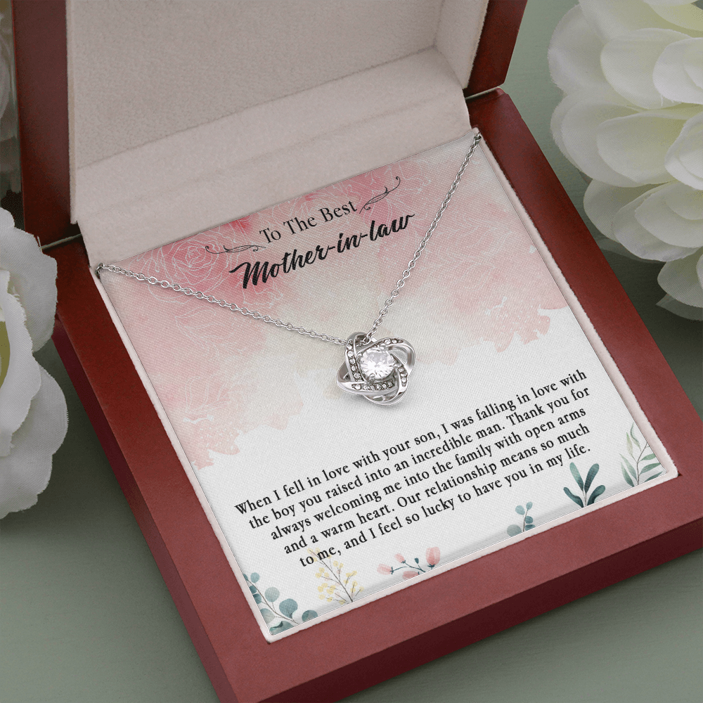 145A Necklace To The Best Mother In Law, Perfect Gift for Mom, Love You Mom Necklace