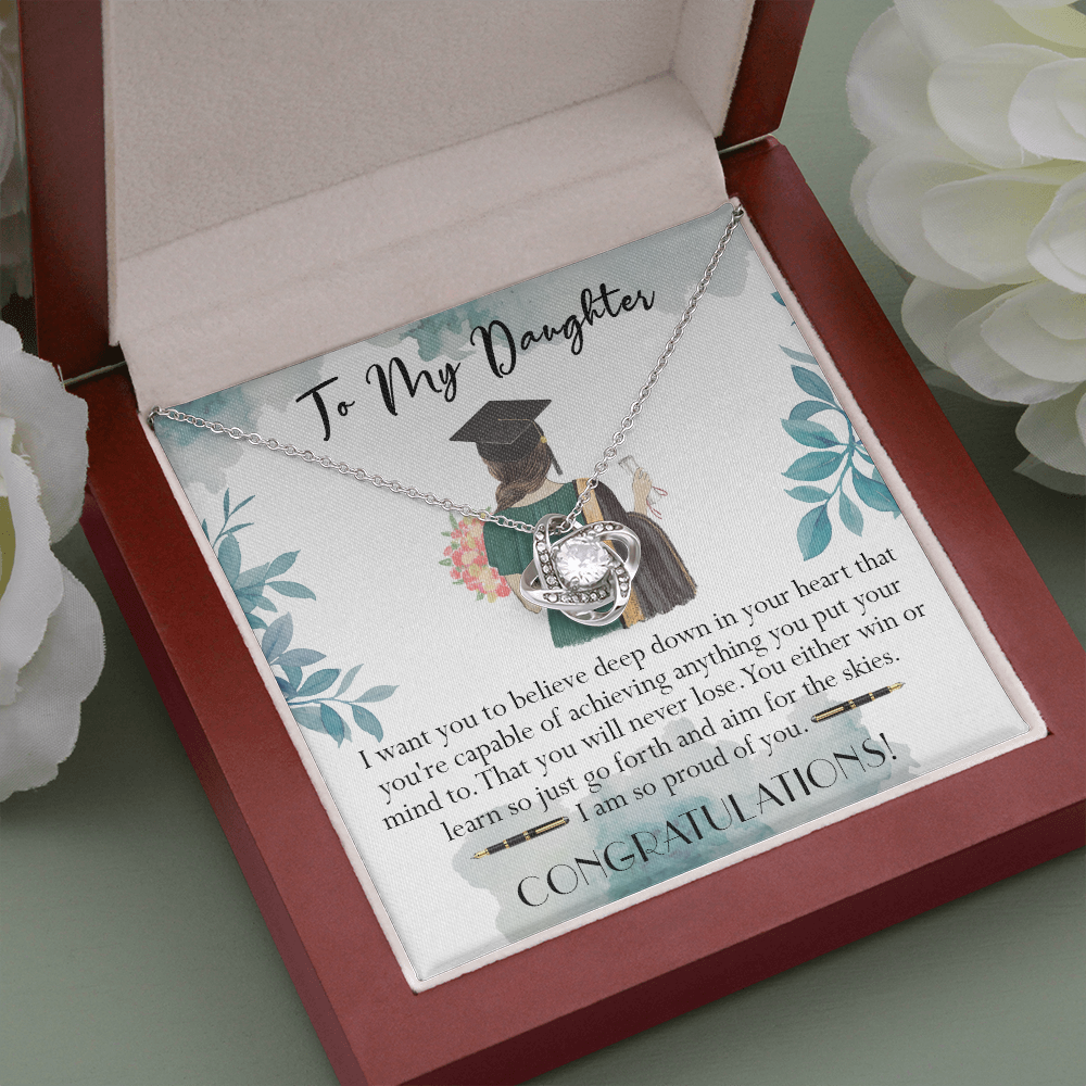 405A To My Daughter Necklace, Congratulations Gift 2022, Graduation Necklace Daughter