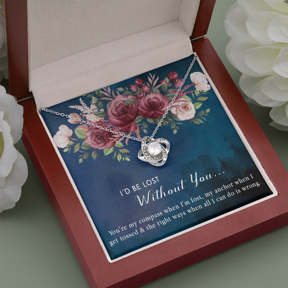 174A Necklace Gift for Girlfriend Wife, I'd Be Lost Without You Valentines Day Gifts