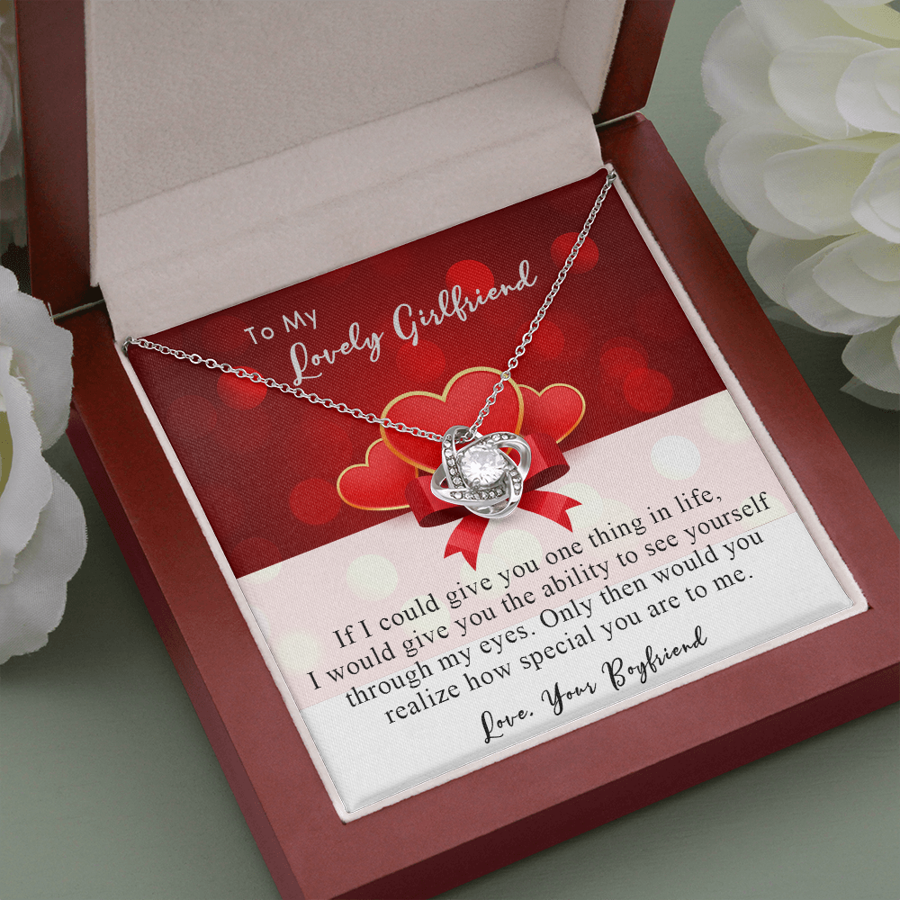254A Necklace To My Lovely Girlfriend, Gift for Her From Boyfriend, Couple Love Gift