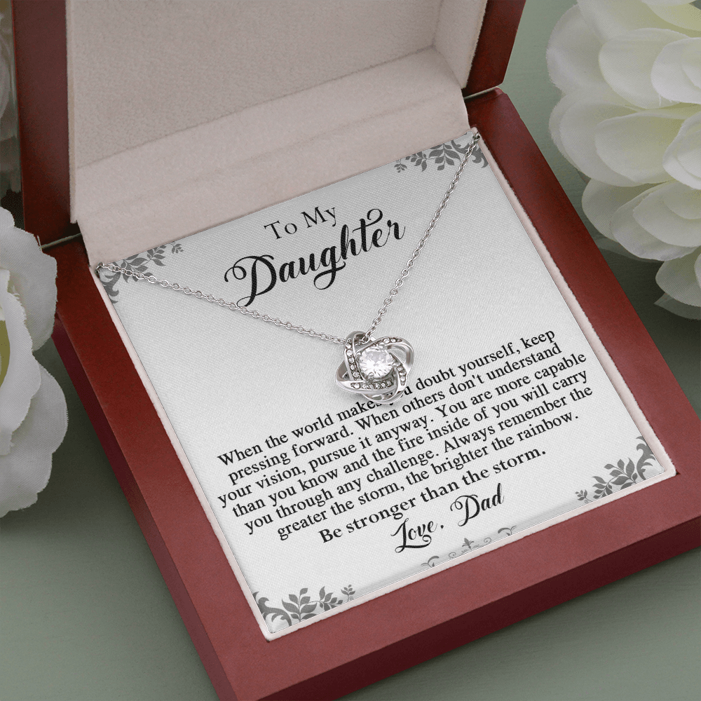 141A To My Daughter Necklace, Perfect Gift for Daughter From Dad, I Love You Daughter