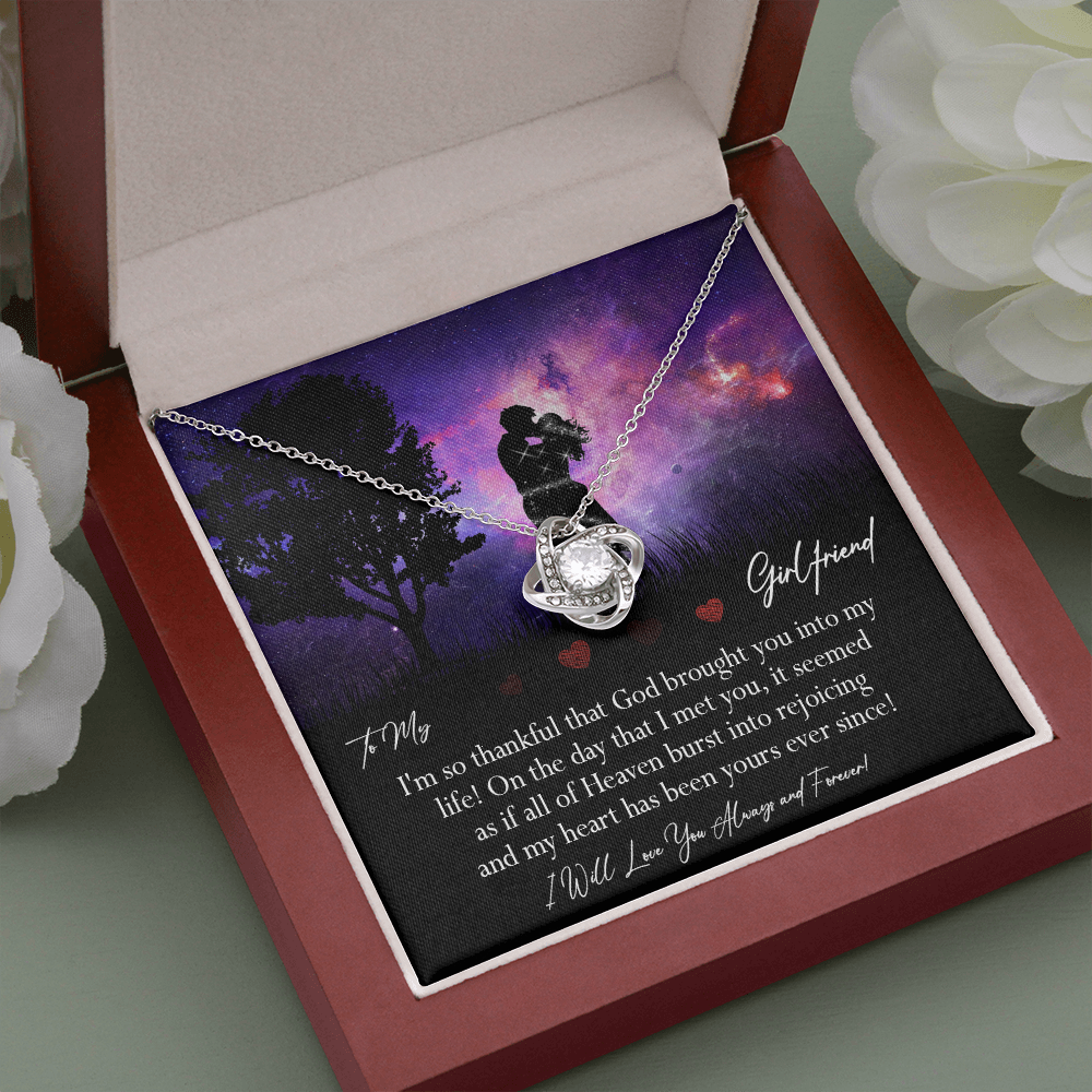 N364A To My Girlfriend Valentines Day, Valentines Day Heart Necklace for my Girlfriend