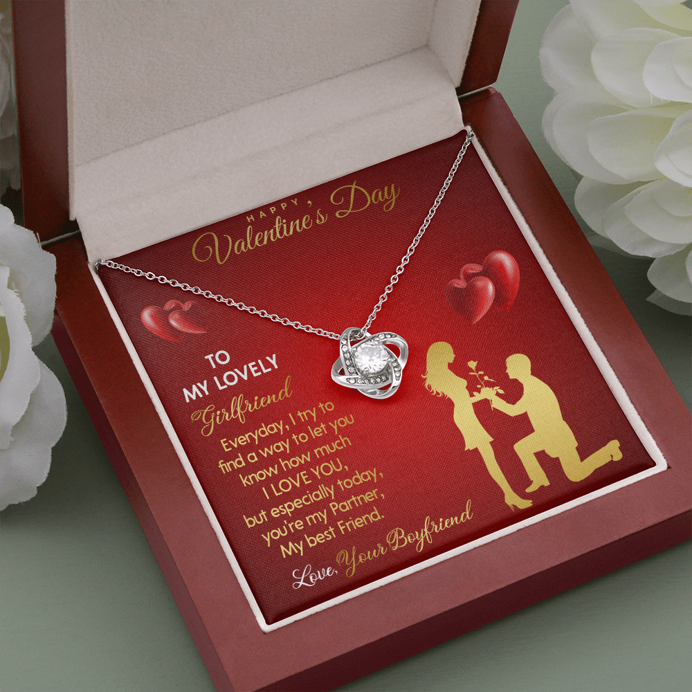 203A - Necklace To my Lovely Girlfriend, You Are My Life, Happy Valentine's Day Gift