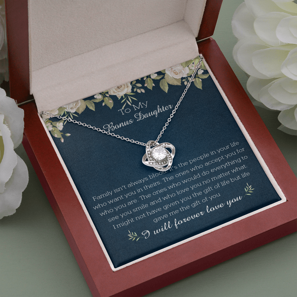 23A To My Bonus Daughter Necklace, I Will Forever Love You, Gift Birthday, Holiday