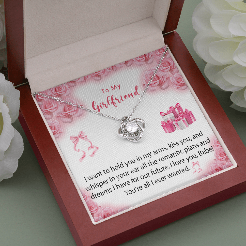 256A Necklace To My Girlfriend, Gift for Her From Boyfriend, Love Rose Gift for Girl