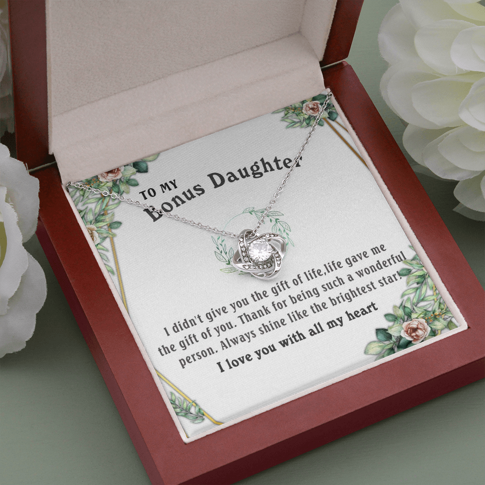 6A To my Bonus Daughter Necklace, Bonus Daughter, Step Daughter Gift, Step Dad Gift