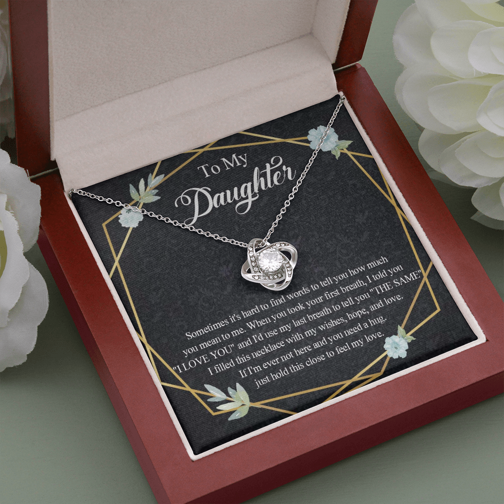 1A Heart Necklace To My Daughter Birthday Gift from Dad, Mom for Beautiful Daughter