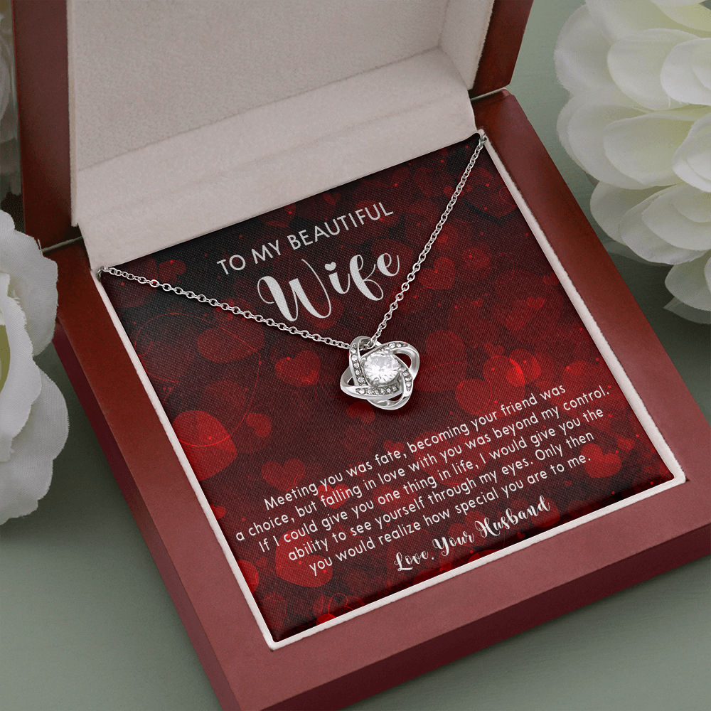 253A Necklace To My Beautiful Wife, Gift for Her From Husband, Couple In Love Gift