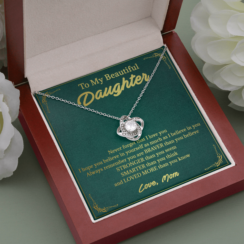 146A Necklace To My Beautiful Daughter, Perfect Gift for Daughter, I Love You More