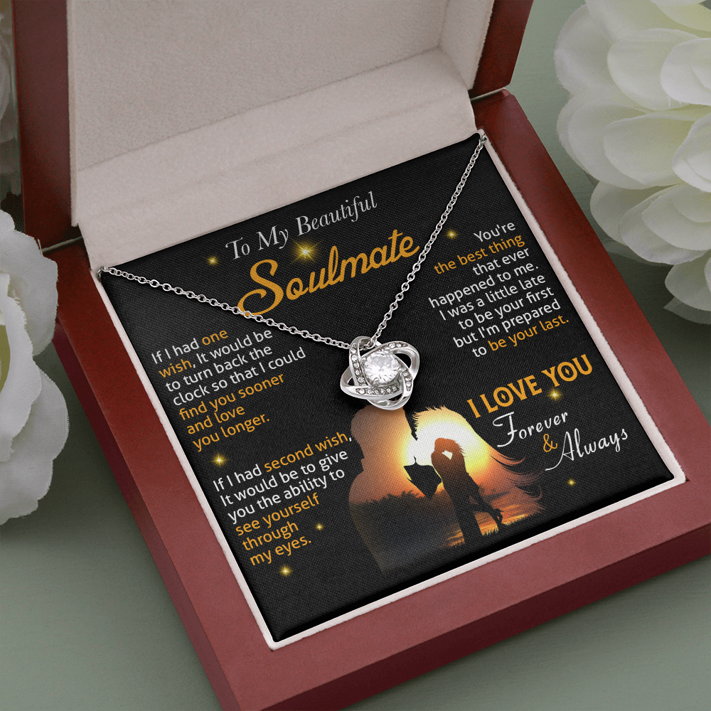 N0A To My Soulmate Necklace, Gift For Wife Girlfriend From Husband, Valentines Day