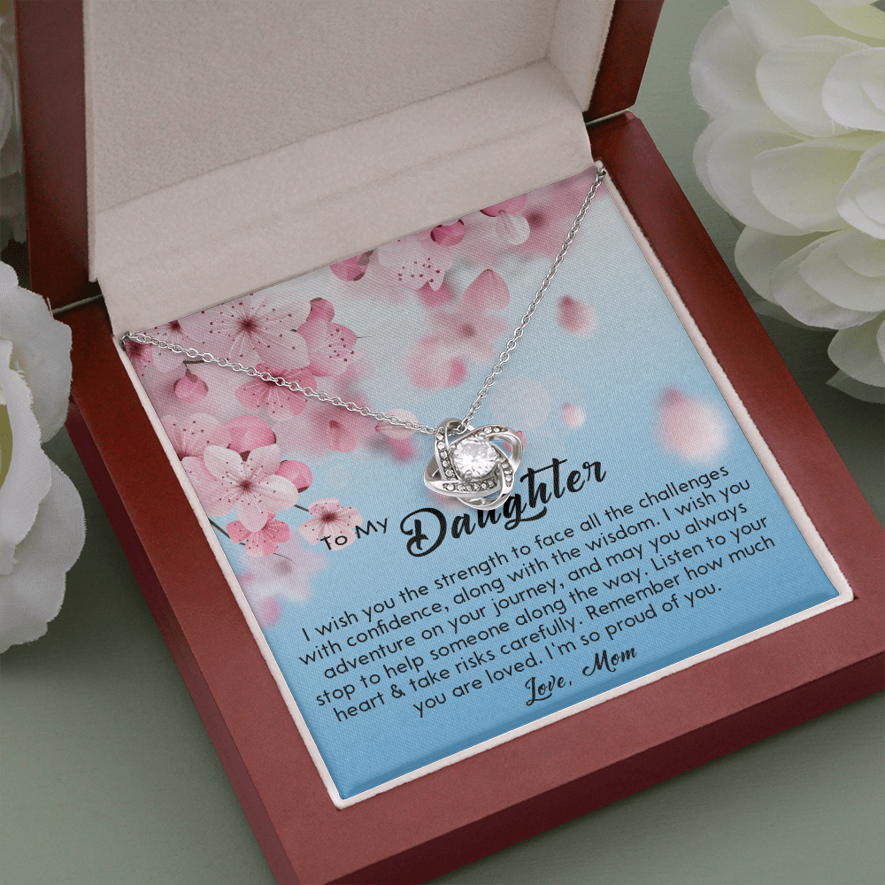 132A Necklace To My Daughter, Gift for Daughter from Mom, Daughter Birthday Gift