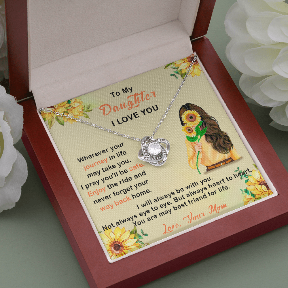 409A To My Daughter I Love You Necklace, Gift From Mom For Daughter, Gift Birthday
