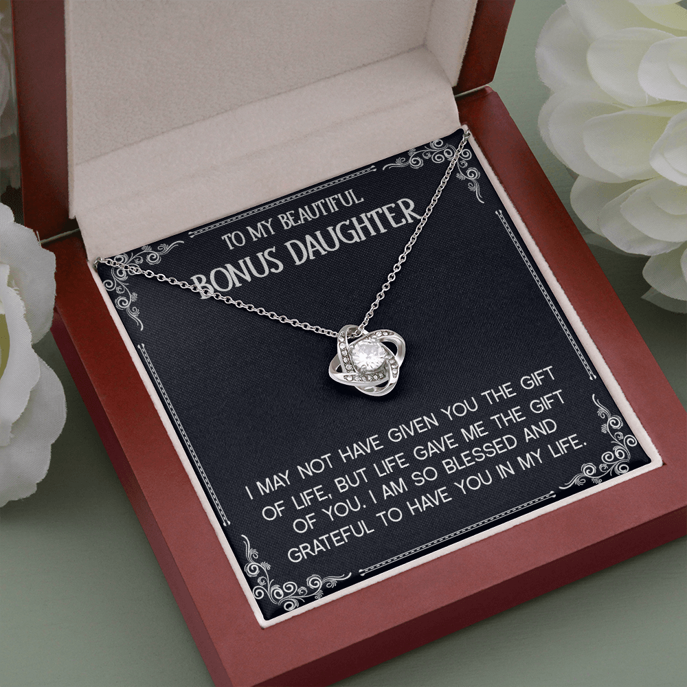 To My Bonus Daughter - Love Knot Necklace 497