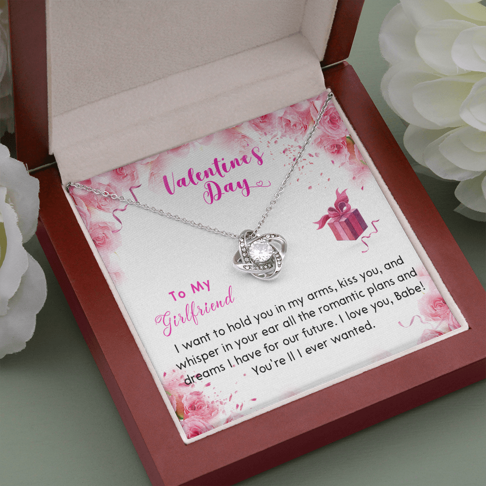 193A - Necklace To my Girlfriend, Future Wife Necklace, Happy Valentine's Day Rose Gift