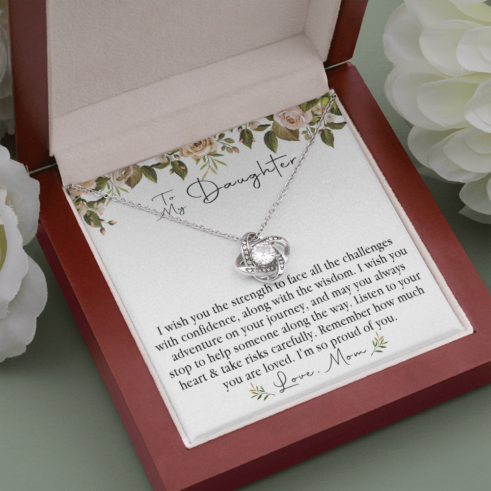152A Necklace To My Daughter, Daughter Necklace Birthday Gift from Mom, Proud of You