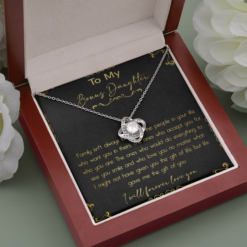 44A To My Bonus Daughter Necklace, Daughter Necklace, Gift Birthday, I Love You