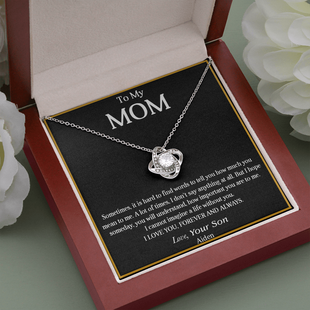 aiden Necklace for Mom, Mama, Mother - Happy Mother's Day - From Son