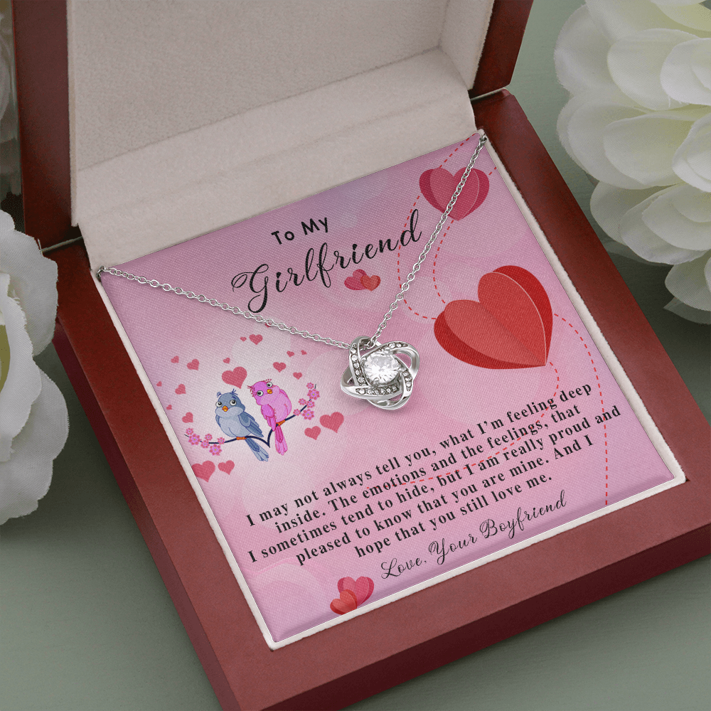 255A Necklace To My Girlfriend, Gift for Her From Boyfriend, Loving Couple Birds Gift