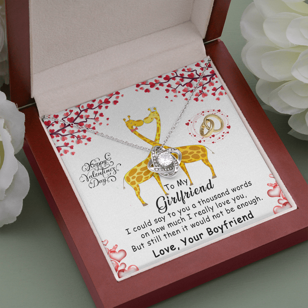 215A - To my Girlfriend, Happy Valentine's Day Gift Necklace for Girlfriend, Couples