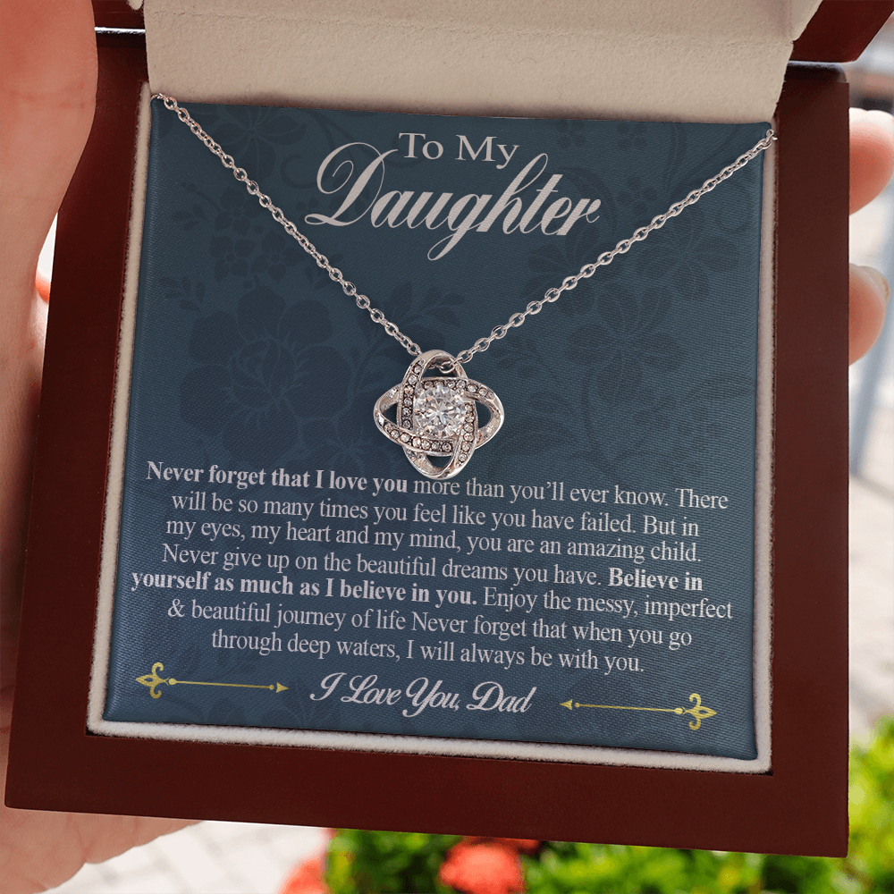 To My Daughter Necklace Christmas Birthday Special Gift From Dad, Father 500