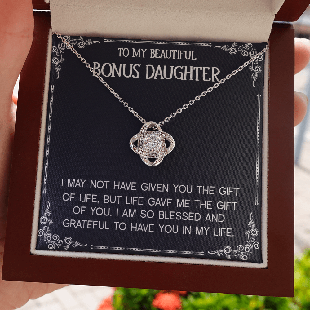 To My Bonus Daughter - Love Knot Necklace 497