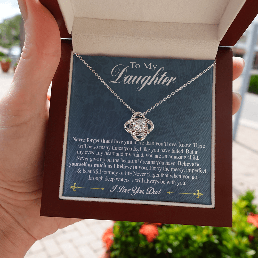 To My Daughter Necklace Christmas Birthday Special Gift From Dad, Father 500
