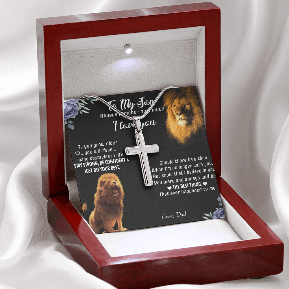 Lion Father To Son Necklace from Dad 448