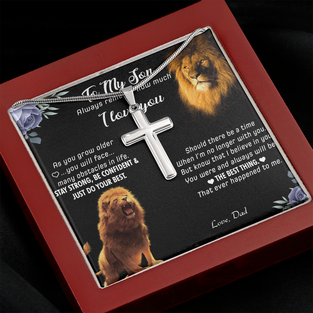 Lion Father To Son Necklace from Dad 448