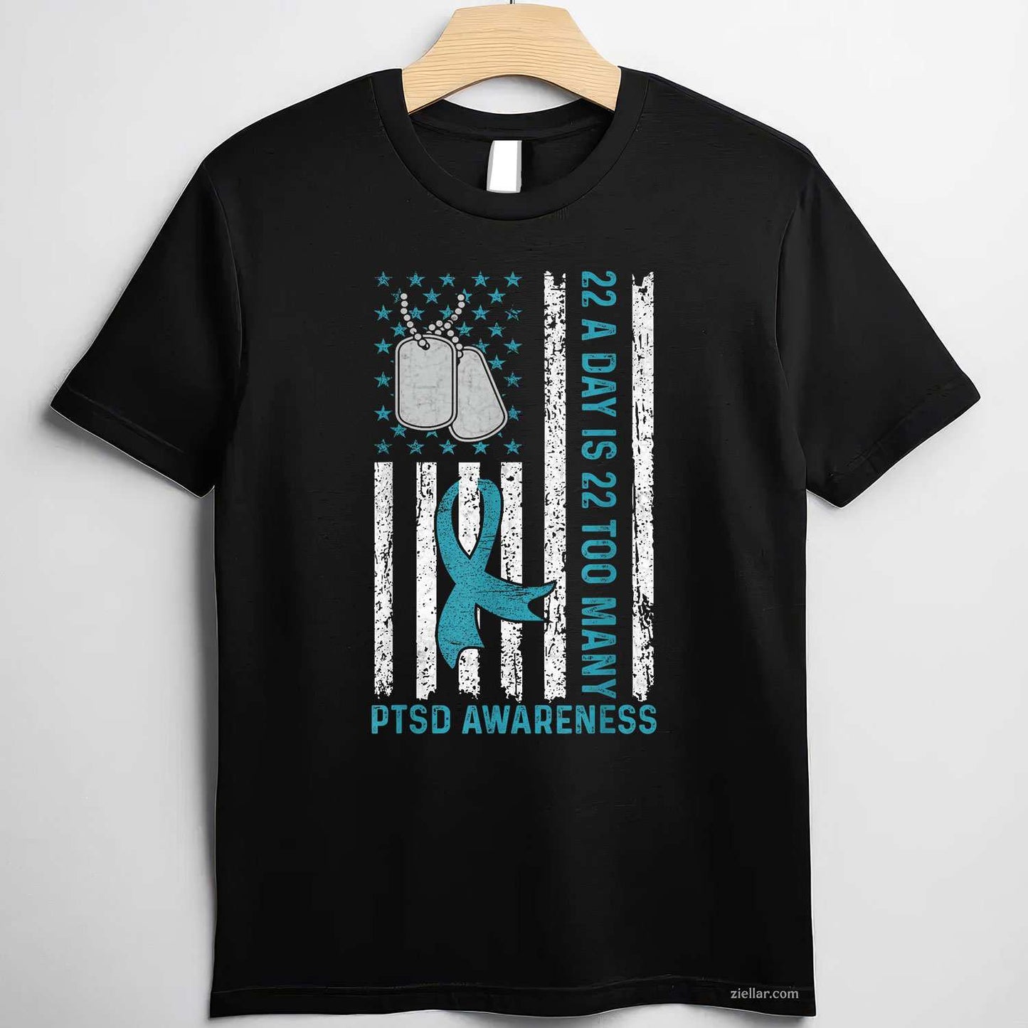 22 A Day Is 22 Too Many, Ptsd Awareness Veteran Support T-Shirt And Tee For Adults