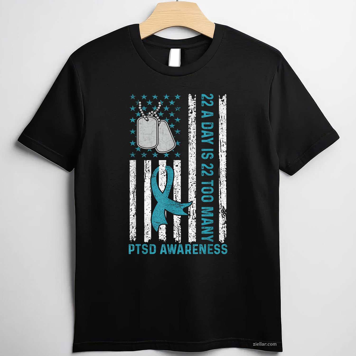 22 A Day Is 22 Too Many, Ptsd Awareness Veteran Support T-Shirt And Tee For Adults