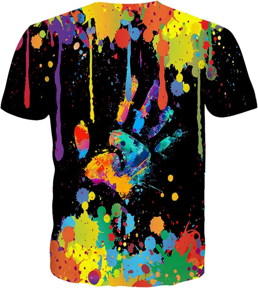 3D Fashion Tee Shirt for Adults, Unisex Casual Printed T-Shirt with Unique Summer Style