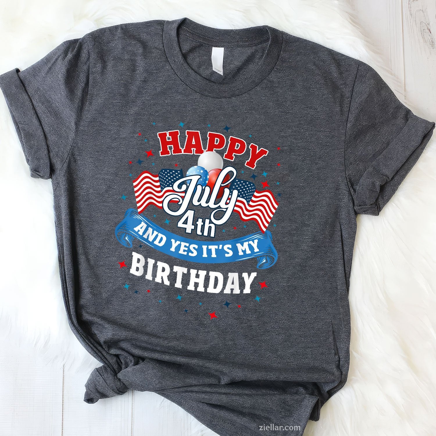 4th of July Birthday Shirt American Flag