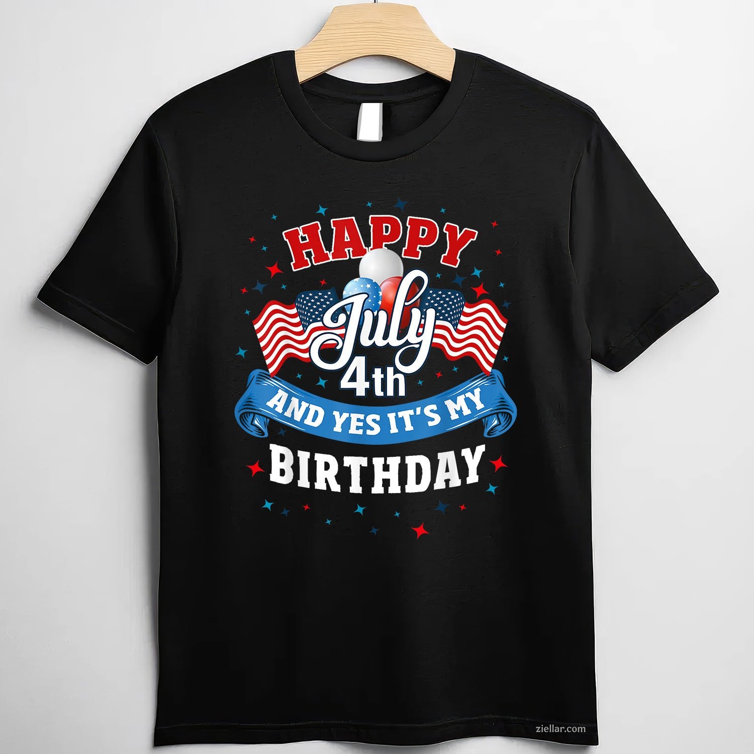 4th of July Birthday Shirt American Flag