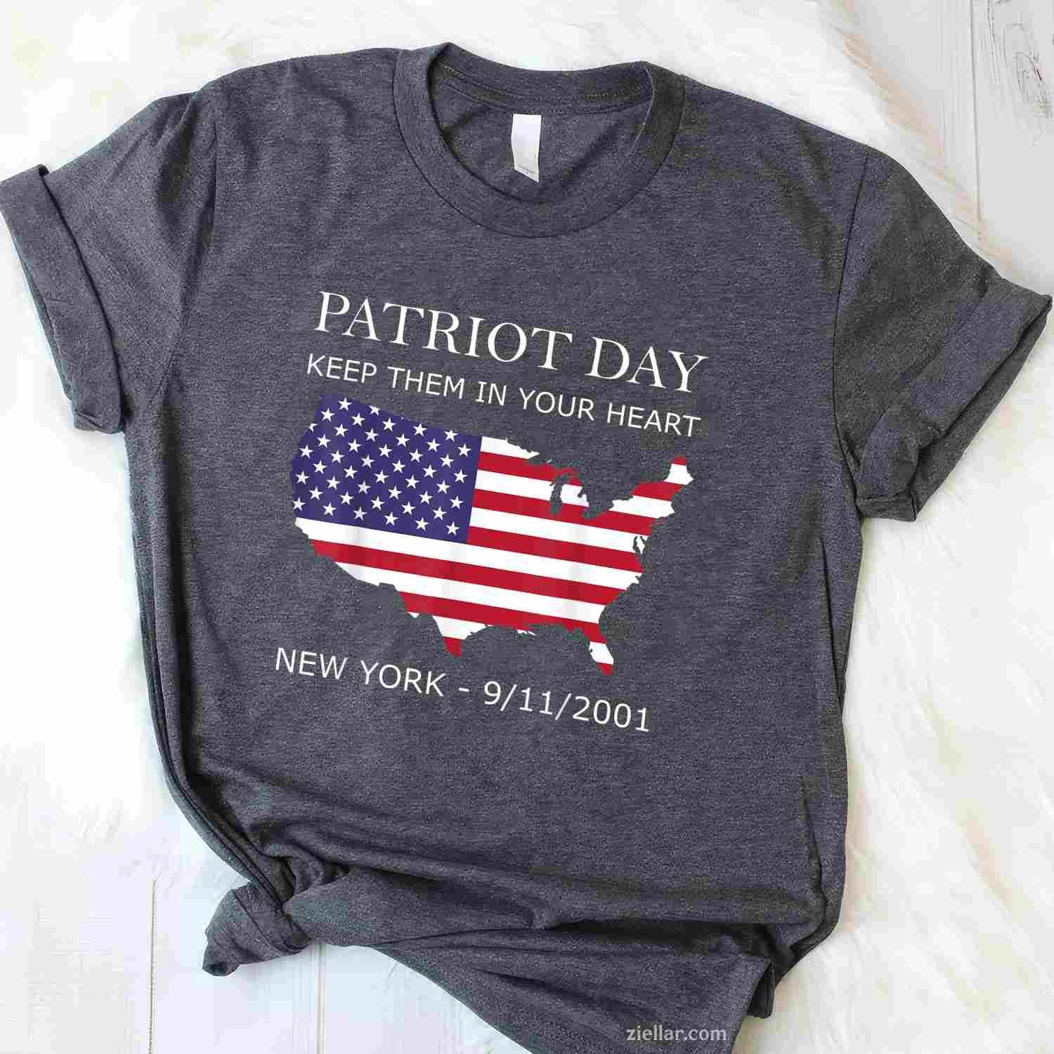 9_11_2001 Memorial Quote USA Flag Patriots Day T-Shirt Tee for Men Women Adults Unisex