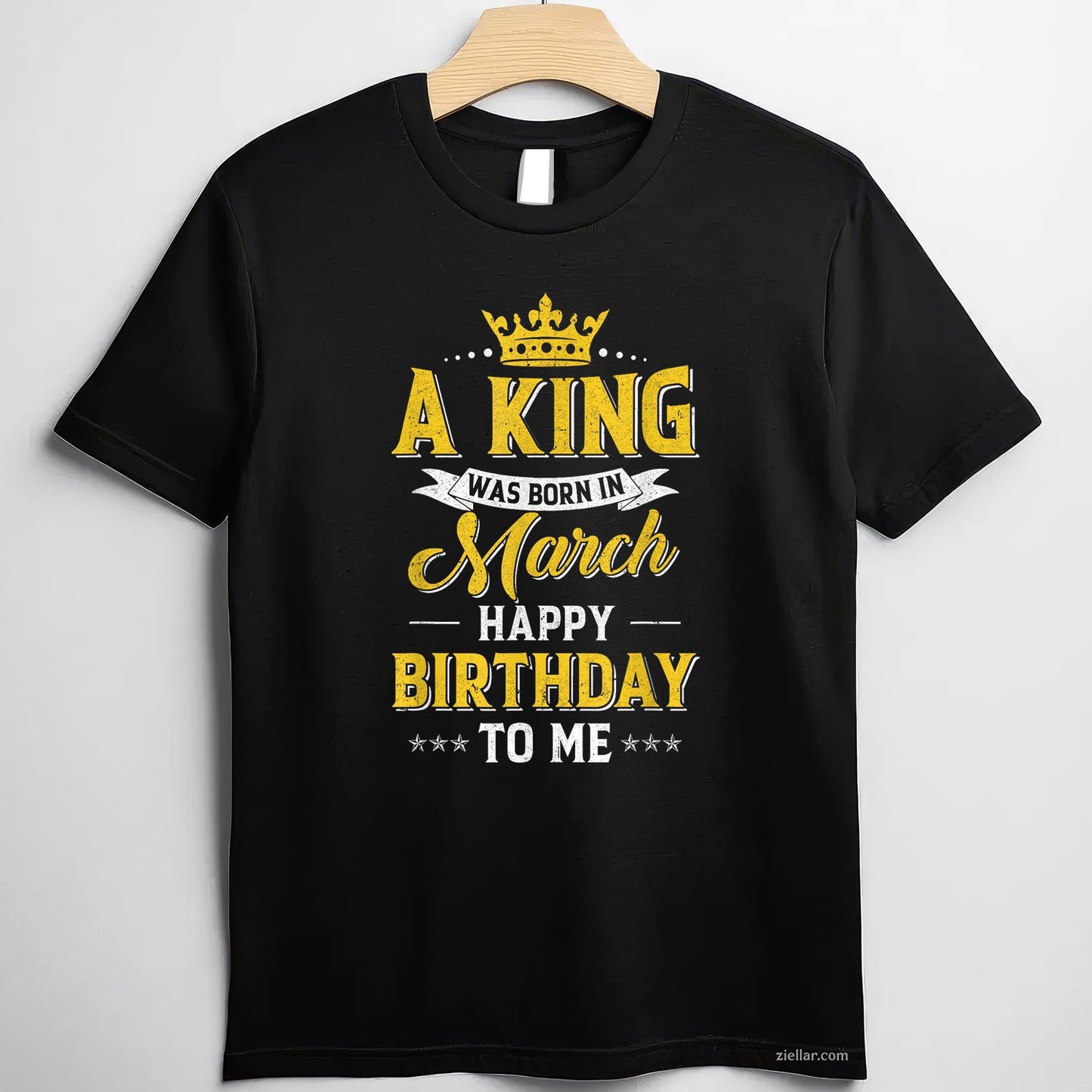 A King Was Born in March Tee and T-Shirt, Happy Birthday to Me T-Shirt for Men Adults