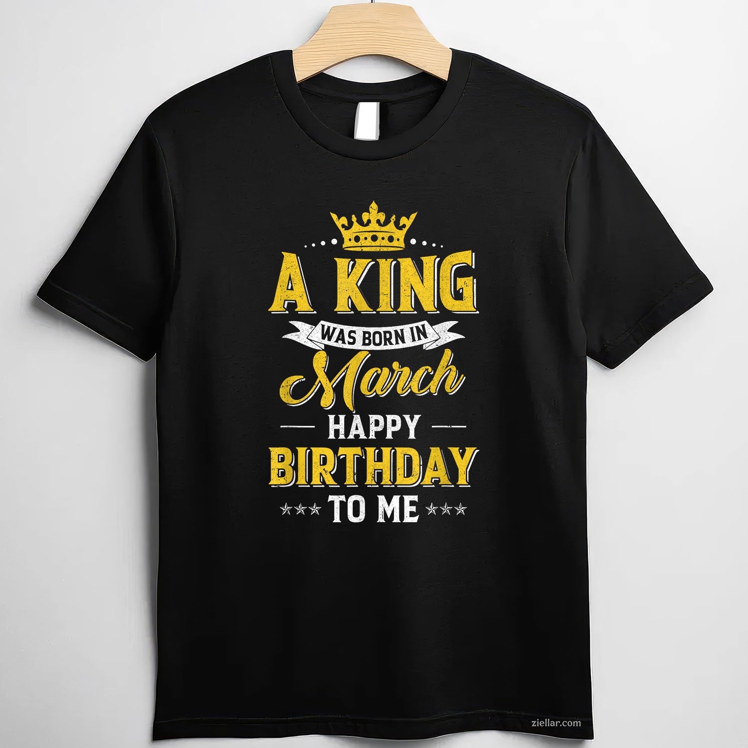 A King Was Born in March Tee and T-Shirt, Happy Birthday to Me T-Shirt for Men Adults