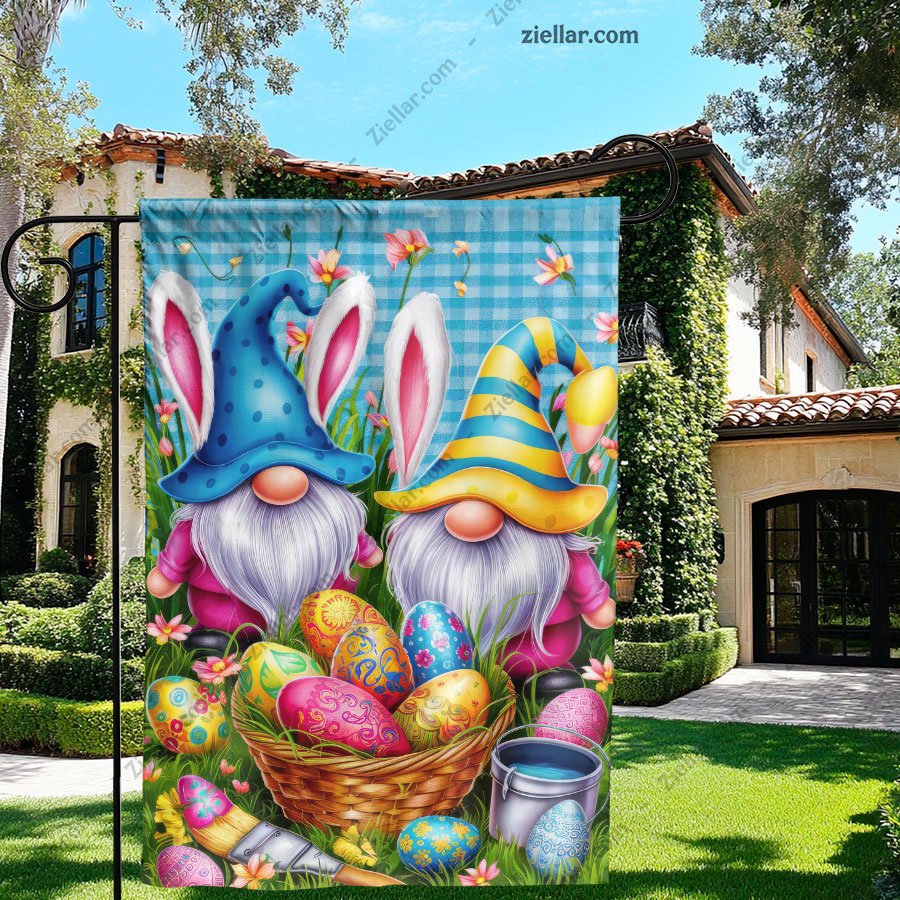 Adorable Easter Gnomes with Colorful Painted Eggs Spring Holiday Decor Gift
