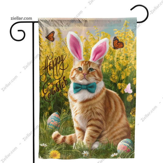 Adorable Easter Cat Wearing Bunny Ears Fun Spring Decor for Home and Office