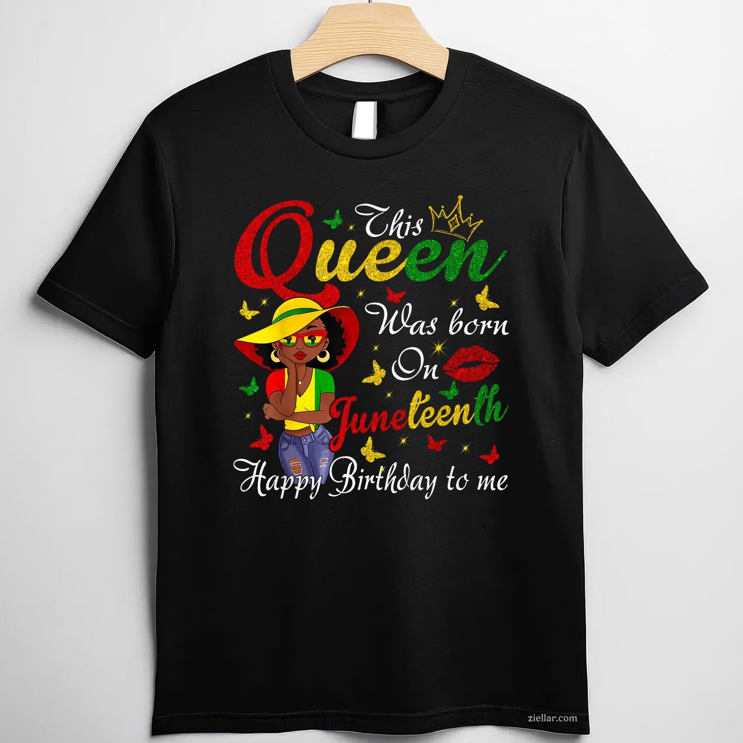 African American Black Queen Happy Birthday Juneteenth TShirt Unisex Adult