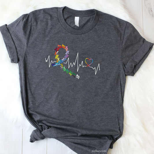 All Cancer Matters Awareness Day Heartbeat Tee and T-Shirt, Lung Cancer Awareness Support T-Shirt for Men and Women Adults