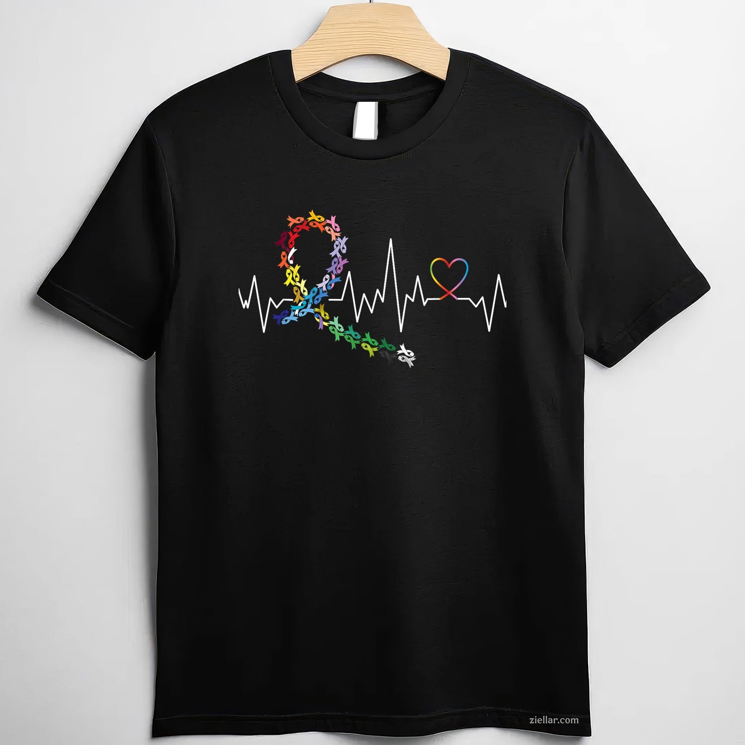 All Cancer Matters Awareness Day Heartbeat Tee and T-Shirt, Lung Cancer Awareness Support T-Shirt for Men and Women Adults