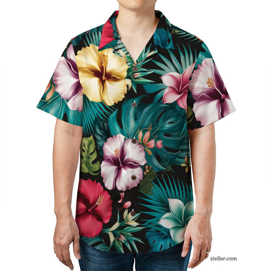 Aloha Floral Paradise Hawaiian Shirt and Tee, Unisex Vacation Shirt