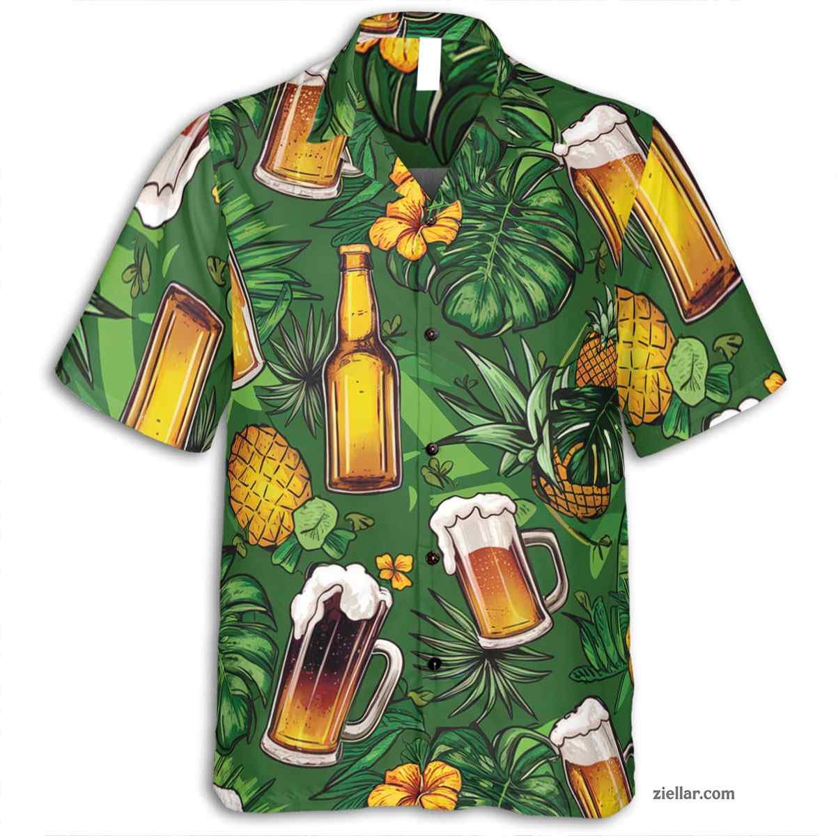 Aloha Pineapple Beer Hawaiian Shirt Tee, Summer Beach Gift for Men Women