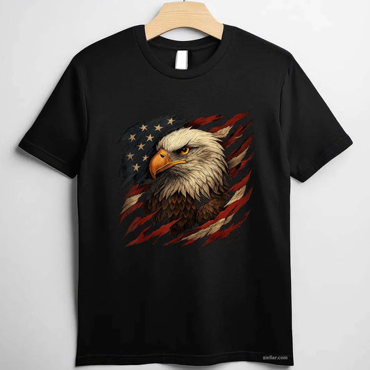 American Bald Eagle, American flag, Vintage USA Flag T-Shirt Tee for Men Women Adults Unisex