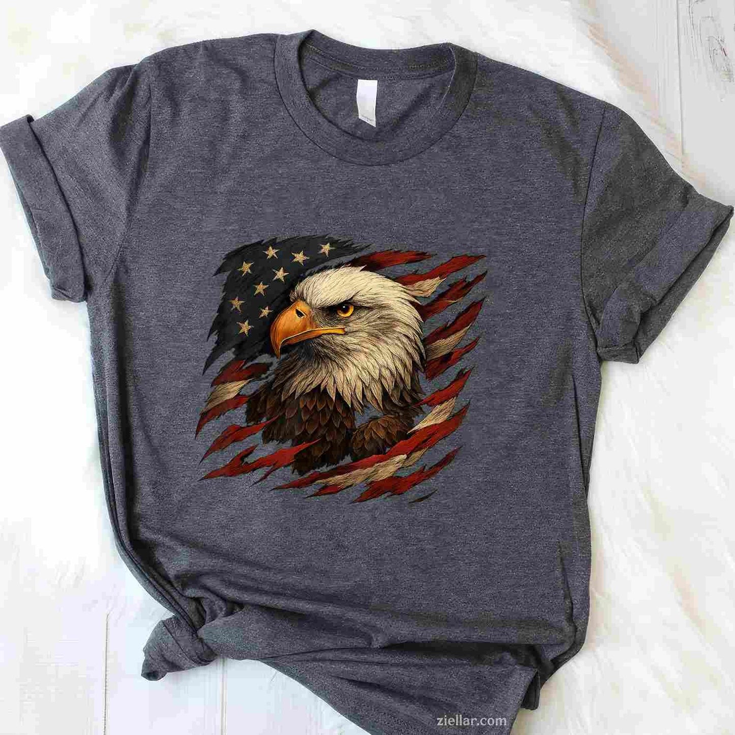 American Bald Eagle, American flag, Vintage USA Flag T-Shirt Tee for Men Women Adults Unisex