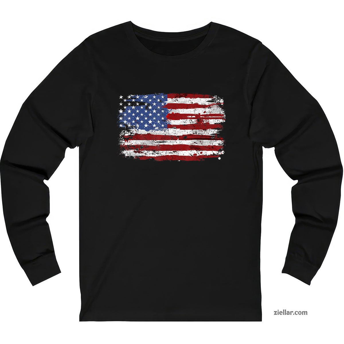 American Flag USA United States of America US 4th July Long Sleeve Shirt