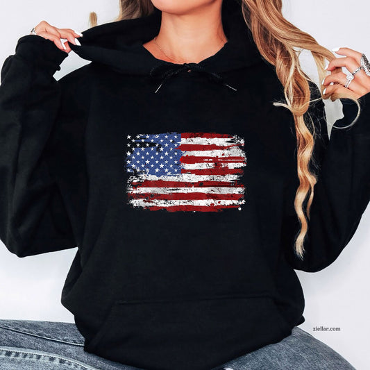 American Flag USA United States of America US 4th July Hoodie Shirt