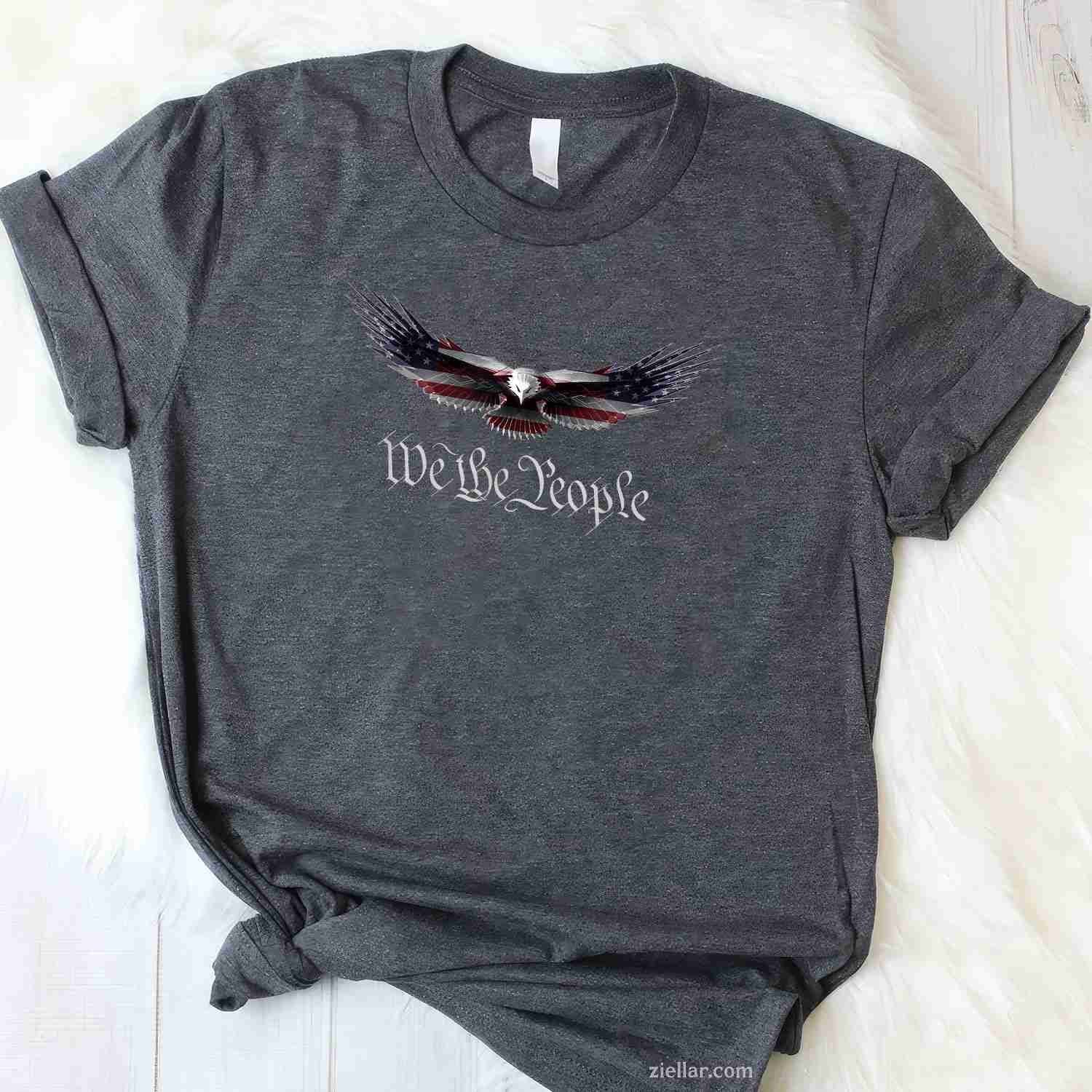 American Patriot Freedom Eagle USA Flag T-Shirt Tee T-Shirt Tee for Men Women Adults Unisex