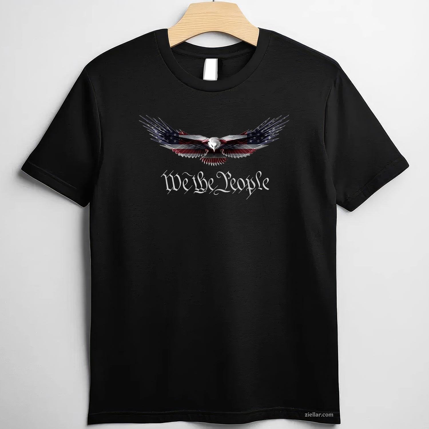 American Patriot Freedom Eagle USA Flag T-Shirt Tee T-Shirt Tee for Men Women Adults Unisex