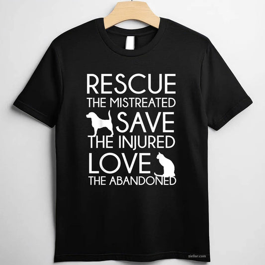 Animal Rescue Gift - Saving Animals T-Shirt, Dog Lover Vintage Graphic Tee For Men Women Adults